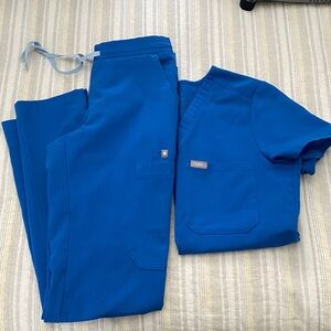 Women’s XXS figs set in Royal Blue.